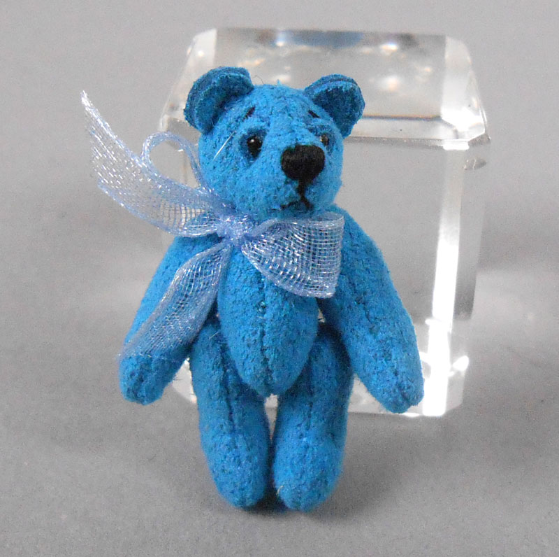Atlantis Blue Micro Mini Suede Bear